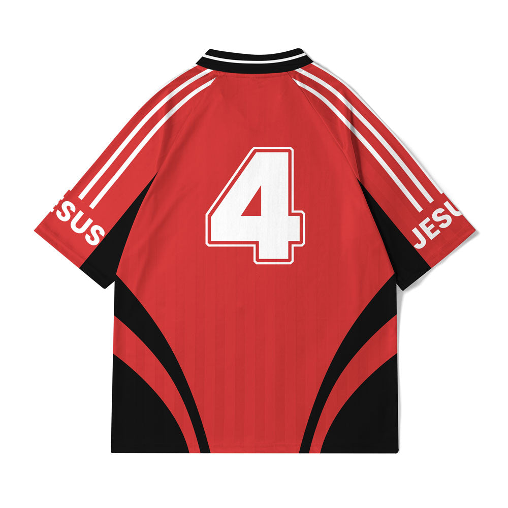 Jesus Is King Christian Collar Jersey