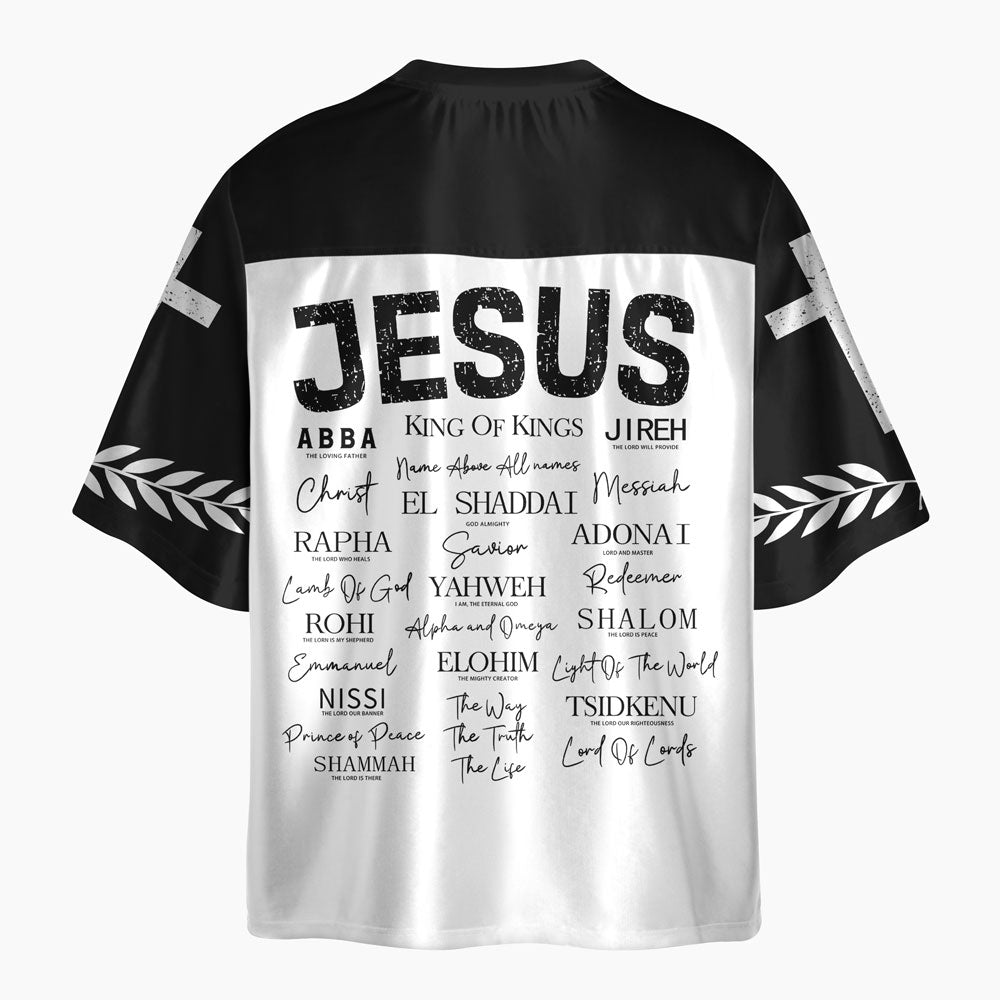 Jesus Is King Oversized Shiny V-Neck Christian Jersey & Shorts