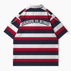 Jesus Is King Stripes Christian Buttoned Polo Jersey