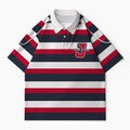 Jesus Is King Stripes Christian Buttoned Polo Jersey
