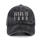 Jesus Is Lord Christian Washed Hat