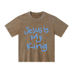 Jesus Is My King Kid Washed T-Shirt