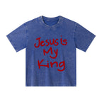 Jesus Is My King Kid Washed T-Shirt