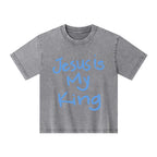 Jesus Is My King Kid Washed T-Shirt