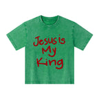 Jesus Is My King Kid Washed T-Shirt