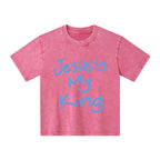 Jesus Is My King Kid Washed T-Shirt