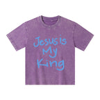 Jesus Is My King Kid Washed T-Shirt