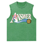 Jesus Is The Answer Christian Washed Tank Top