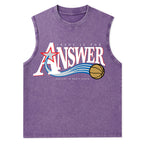 Jesus Is The Answer Christian Washed Tank Top