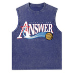 Jesus Is The Answer Christian Washed Tank Top