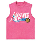 Jesus Is The Answer Christian Washed Tank Top