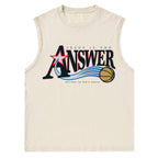 Jesus Is The Answer Christian Washed Tank Top