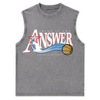 Jesus Is The Answer Christian Washed Tank Top