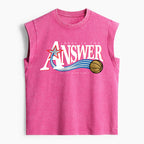 Jesus Is The Answer Christian Women's Washed Tank Top