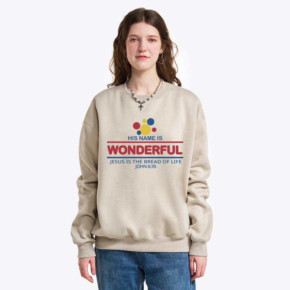 Jesus Is The Bread Of Life Christian Fleece Sweatshirt