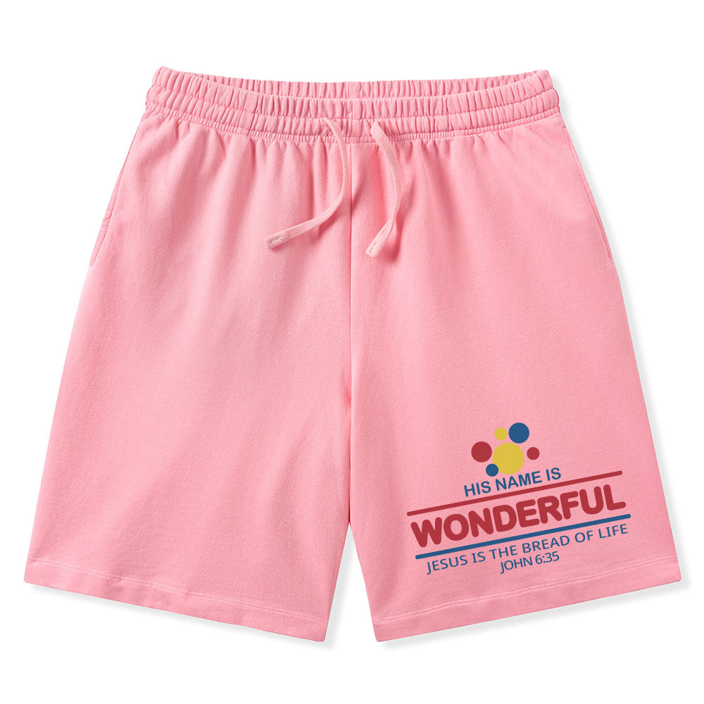 Jesus Is The Bread Of Life Christian Washed Shorts