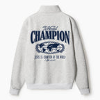 Jesus Is The Champion Of The World Christian Half Zip Fleece Sweatshirt