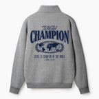Jesus Is The Champion Of The World Christian Half Zip Fleece Sweatshirt