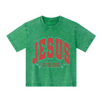 Jesus Is The Reason For The Season Christian Kid Washed T-Shirt