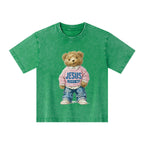 Jesus Love You Christian Kid Washed T-Shirt