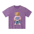 Jesus Love You Christian Kid Washed T-Shirt