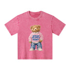 Jesus Love You Christian Kid Washed T-Shirt