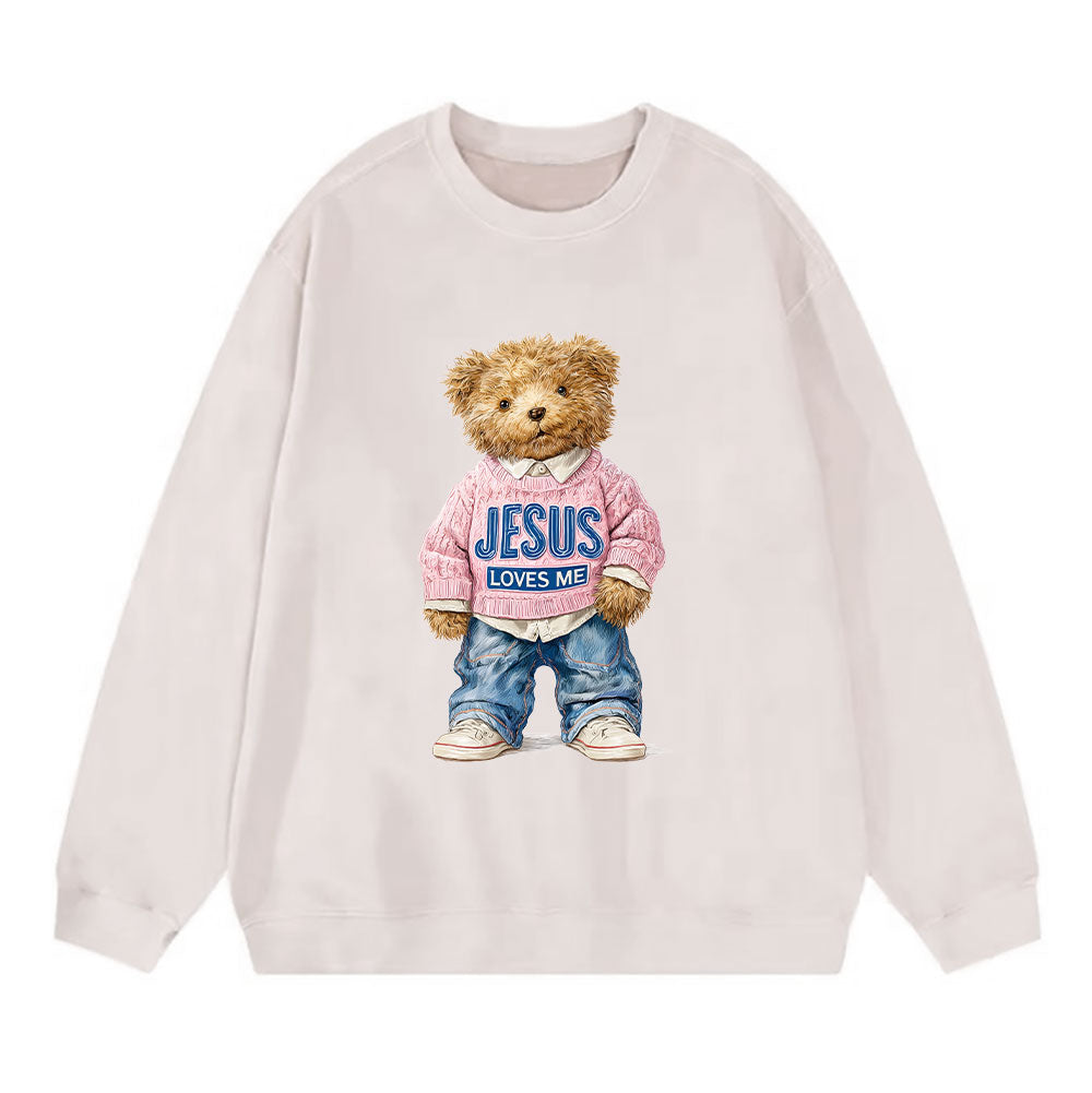 Jesus Loves Me Christian Washed Sweatshirt
