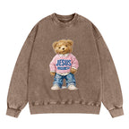 Jesus Loves Me Christian Washed Sweatshirt