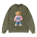 Jesus Loves Me Christian Washed Sweatshirt