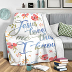 Jesus Loves Me This I Know Lovely Gift Christian Blanket