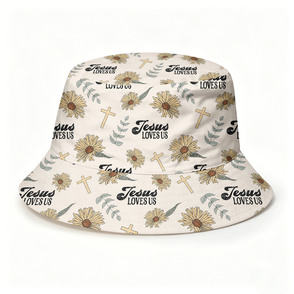 Jesus Loves Us Christian Leisure Bucket Hat