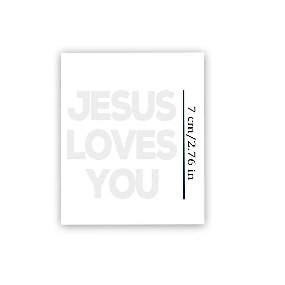 Jesus Loves You 12pcs Christian Temporary Tattoos