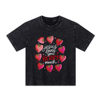 Jesus Loves You Berry Much Kid Washed T-Shirt