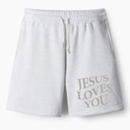 Jesus Loves You Chirtsian Fleece Shorts
