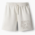 Jesus Loves You Chirtsian Fleece Shorts