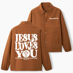Jesus Loves You Christian Coach Jacket