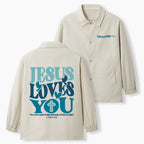 Jesus Loves You Christian Coach Jacket