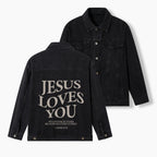 Jesus Loves You Christian Denim Jacket