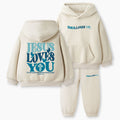 Jesus Loves You Christian Kid Fleece Hoodie Set