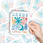 Jesus Loves You Christian Stickers