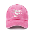 Jesus Loves You Christian Washed Hat