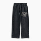 Jesus Loves You Christian Washed Sweatpants