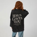 Jesus Loves You Christian Washed Sweatshirt