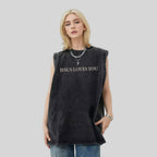 Jesus Loves You Christian Washed Tank Top