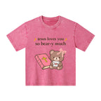 Jesus Loves You So Bear-y Much Kid Washed T-Shirt