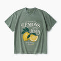Jesus Makin' Lemonade Christian Washed V-Neck T-Shirt