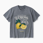 Jesus Makin' Lemonade Christian Washed V-Neck T-Shirt