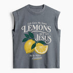 Jesus Makin' Lemonade Christian Women's Washed Tank Top