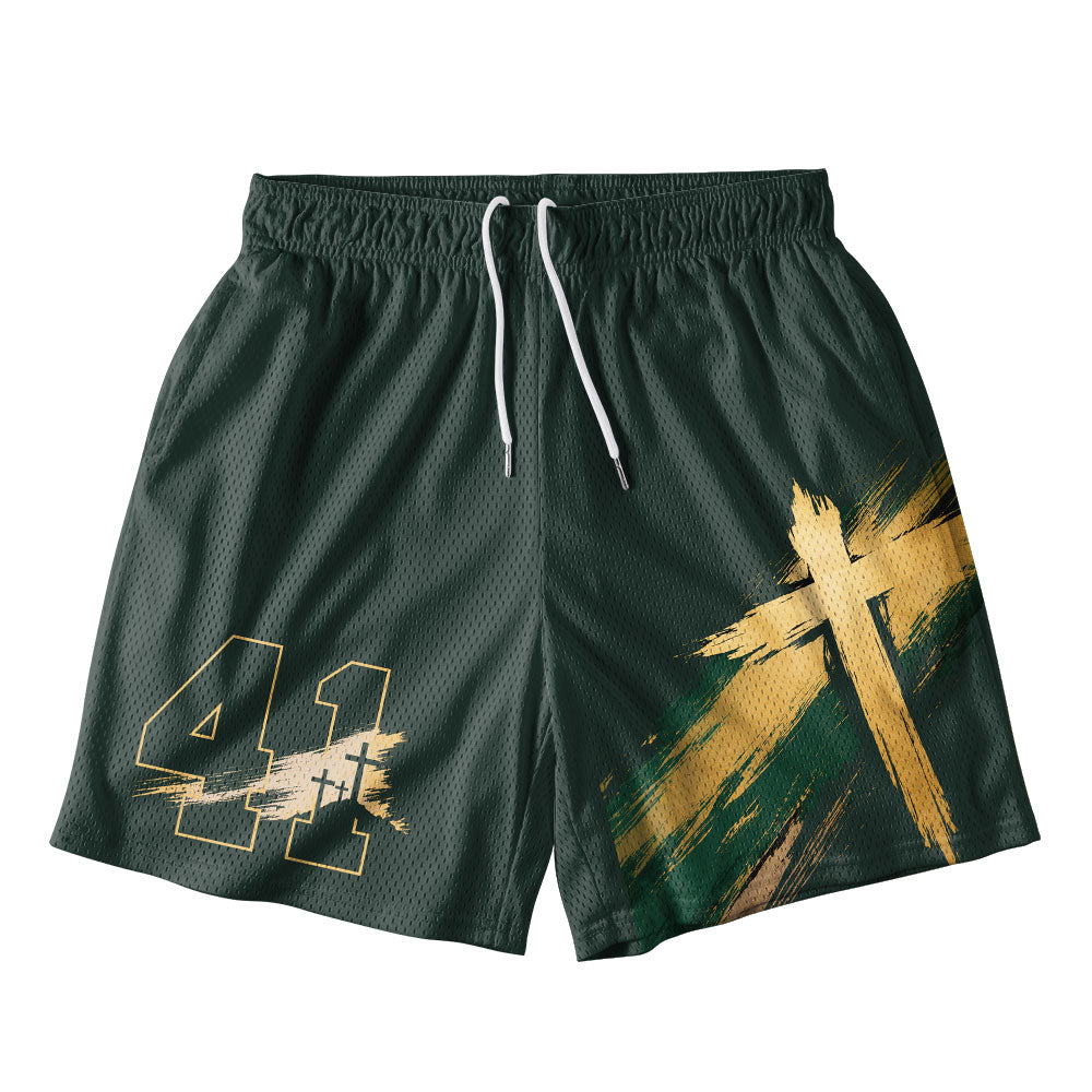 Jesus My Savior Christian Mesh Shorts