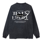 Jesus Save My Life Christian Washed Long Sleeve T-Shirt